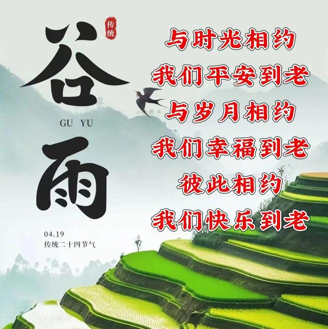 2024年4月19日谷雨节气早安温馨的早安祝福图片暖心的问候祝福语大全。谷雨安康！(图19)