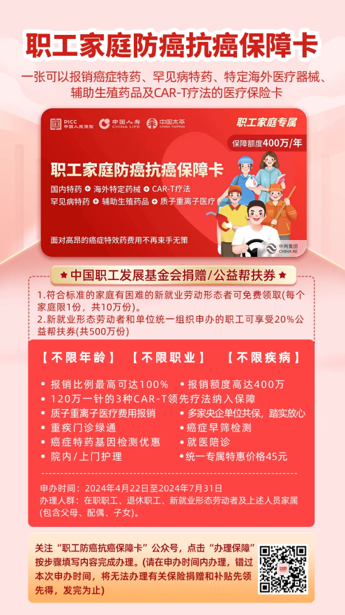 职工家庭防癌抗癌保障卡上线保障捐赠仪式在京启动(图2)