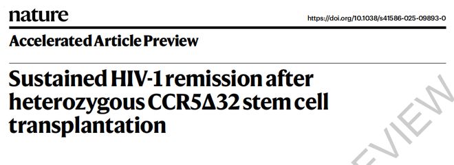 Nature “第二位柏林病人”：杂合子干细胞移植带来六年HIV长期缓解(图1)